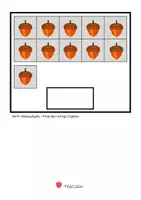 Vorschau - Arbeitsblätter - Materialpaket: Menge 10 - KLAMMERKARTEN zu jeder Jahreszeit - Menge legen - Seite 3