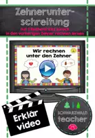 Vorschau - Videos - Erklärvideo zur Zehnerunterschreitung (Subtraktion) - Deckblatt