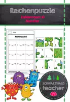 Vorschau - Arbeitsblätter - Rechenpuzzles Monster: ZR 10 - Deckblatt