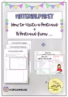 Vorschau - Arbeitsblätter - Materialpaket: How-to-Write-A-Postcard & A Postcard from... - Deckblatt