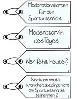 Vorschau - Arbeitsblätter - Moderationskarten für den Sportunterricht Stundenritual - Deckblatt