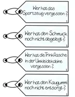 Vorschau - Arbeitsblätter - Moderationskarten für den Sportunterricht Stundenritual - Seite 1