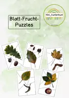 Vorschau - Bildkarten - Blatt-Frucht-Puzzles - Deckblatt