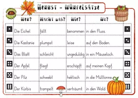 Vorschau - Arbeitsblätter - Würfelsätze - Herbst - Seite 2