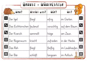 Vorschau - Arbeitsblätter - Würfelsätze - Herbst - Seite 3