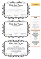 Vorschau - Arbeitsblätter - Kind des Tages - Belohnungssystem, Klassenzusammenhalt, Reflexion des Verhaltens - Seite 3