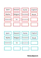 Vorschau - Mal- und Bastelvorlagen - Stundenplan Deutsch und Spanisch - Seite 3