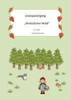 Vorschau - Arbeitsblätter - Lesespaziergang Herbst Lesespaziergang Wald - Deckblatt