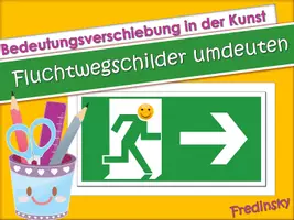 Vorschau - Unterrichtsreihen - Schilderkunst aus Rettungswegschilder, Gebots-, Verbotsschilder… - Deckblatt