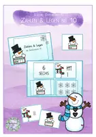 Vorschau - Stationenlernen - Zahlen und Mengen bis 10 (weihnachtliche Freiarbeit) - Deckblatt