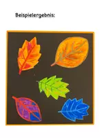 Vorschau - Arbeitsblätter - Herbstblätter mit Kreiden - Kunstunterricht Grundschule - Seite 3