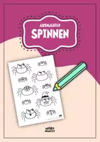 Vorschau - Mal- und Bastelvorlagen - Kostenloses Ausmalbild Spinnen - Deckblatt