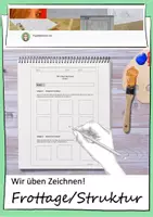 Vorschau - Arbeitsblätter - Wir üben Zeichnen: Frottage/Struktur - Deckblatt