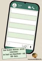 Vorschau - Arbeitsblätter - Handy-Chat-Vorlage / Template - Deckblatt