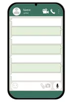 Vorschau - Arbeitsblätter - Handy-Chat-Vorlage / Template - Seite 1