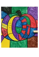 Vorschau - Mal- und Bastelvorlagen - Kürbis Malvorlage - Pop Art. Einfache Kunstidee - Seite 3