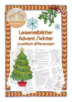 Vorschau - Arbeitsblätter - Lesemalblätter Advent - zweifach differenziert - Deckblatt