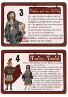 Vorschau - Stationenlernen - Wissenskartei Sankt Martin - Lesekarten zur Mantelteilungserzählung - Seite 3