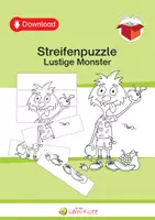 Vorschau - Arbeitsblätter - Streifenpuzzle: Lustige Monster - Deckblatt