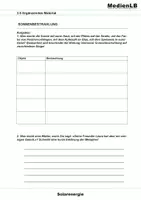 Vorschau - Arbeitsblätter - Solarenergie - Erneuerbare Energien II - Deckblatt