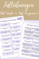 Vorschau - Spiele - FALTÜBUNGEN: Past Simple vs. Past Progressive (2 Versionen: für Partnerarbeit und eigenständiges Üben) - Deckblatt