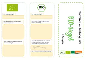 Vorschau - Arbeitsblätter - Bio-Siegel Flyer mit Lösung - Seite 1