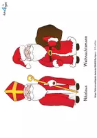 Vorschau - Mal- und Bastelvorlagen - Nikolaus oder Weihnachtsmann - Bastelvorlage - Seite 1