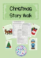 Vorschau - Spiele - Christmas Story Walk / Lesespaziergang: 3-fach differenziert - Deckblatt