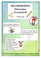 Vorschau - Bildkarten - Abschreibkarten - Verbundene Grundschrift - Deckblatt