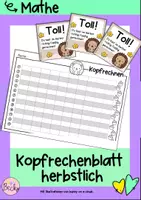 Vorschau - Arbeitsblätter - Kopfrechenblatt (herbstlich) - Deckblatt