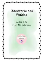 Vorschau - Mal- und Bastelvorlagen - Die Stockwerke des Waldes in der Box - Deckblatt