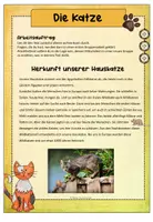 Vorschau - Arbeitsblätter - Gruppenpuzzle "Herkunft der Hauskatze" - Seite 2