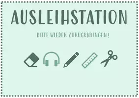 Vorschau - Präsentationen/Tafelbilder - Organisation Klassenzimmer: Ausleihstation, Fundkiste, Fertig und Hausaufgaben @teachjens - Deckblatt