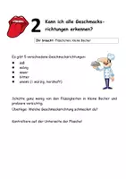 Vorschau - Arbeitsblätter - Kann ich alle Geschmacksrichtungen erkennen? - Ein Experiment - Deckblatt