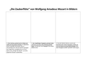 Vorschau - Arbeitsblätter - Lese-Mal-Blätter zu Mozarts Zauberflöte - Deckblatt