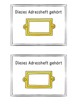 Vorschau - Arbeitsblätter - Adressheft FREEBIE zum Sammeln und Aufbewahren - Seite 1