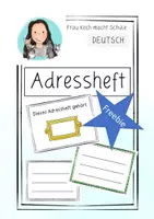 Vorschau - Arbeitsblätter - Adressheft FREEBIE zum Sammeln und Aufbewahren - Deckblatt