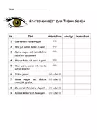 Vorschau - Stationenlernen - Stationenplan zum Thema "Unsere Sinne - der Sehsinn" - Seite 1