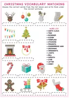 Vorschau - Spiele - Christmas / Weihnachten / New Year vocabulary matching part 2 - Seite 1