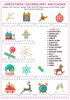 Vorschau - Spiele - Christmas / Weihnachten / New Year vocabulary matching part 2 - Seite 2