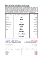 Vorschau - Arbeitsblätter - Die Wechselpräpositionen - eine Einführung - Deckblatt