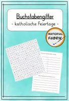 Vorschau - Arbeitsblätter - Wortgitter katholische Feiertage - Deckblatt