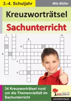 Vorschau - Arbeitsblätter - Kreuzworträtsel Sachunterricht Klasse 3-4 | Sachunterricht Biologie Grundschule Klasse 3-4 | Tiere, Körper, Sehenswürdigkeiten, Allgemeinwissen, Infotexte, Lösungen - Deckblatt