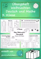 Vorschau - Arbeitsblätter - 3. Klasse: Übungsheft "Weihnachten" Deutsch und Mathe - Deckblatt