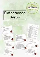Vorschau - Arbeitsblätter - Eichhörnchen Kartei - Deckblatt