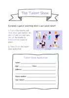 Vorschau - Arbeitsblätter - Talent Show Application 5/6. Jahrgangsstufe Englisch - Deckblatt