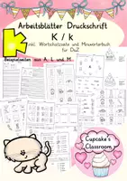Vorschau - Arbeitsblätter - Arbeitsblätter Buchstabe K Druckschrift, Buchstabeneinführung, DaZ, Deutsch - Deckblatt
