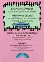 Vorschau - Arbeitsblätter - Eignungswert -Lebensmittel - AES Prüfungsübung-Ernährung - Deckblatt