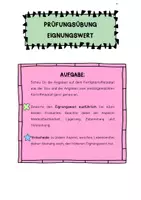 Vorschau - Arbeitsblätter - Eignungswert -Lebensmittel - AES Prüfungsübung-Ernährung - Seite 1