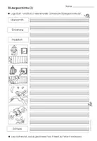 Vorschau - Arbeitsblätter - Bildergeschichten: Differenzierte Arbeitsblätter Set 2 (Klasse 2-4) - Seite 3